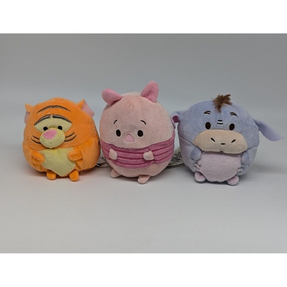 Disney Store Ufufy Plush Eeyore Piglet Tigger Stuffed Animal Small Scented Lot